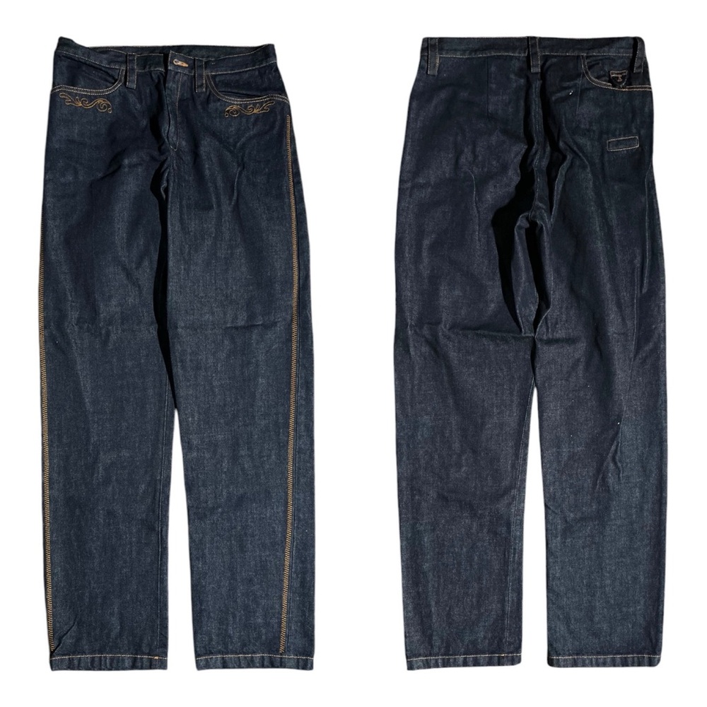 Magliano Embroidered Denim Jeans Indigo
